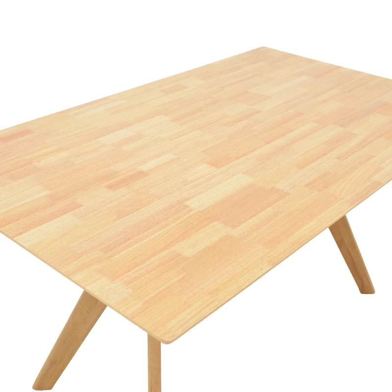 Маса RAFFLES от каучуково дърво с mdf в естествен цвят 150x90x76см