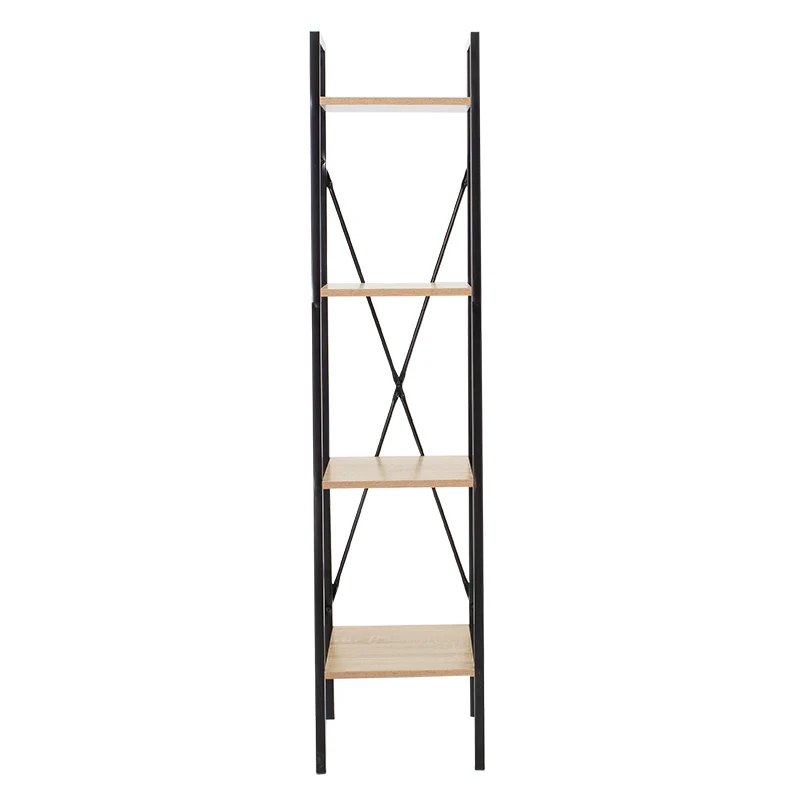 Етажерка за книги Ramon естествен-черен цвят 34x32,5x148см