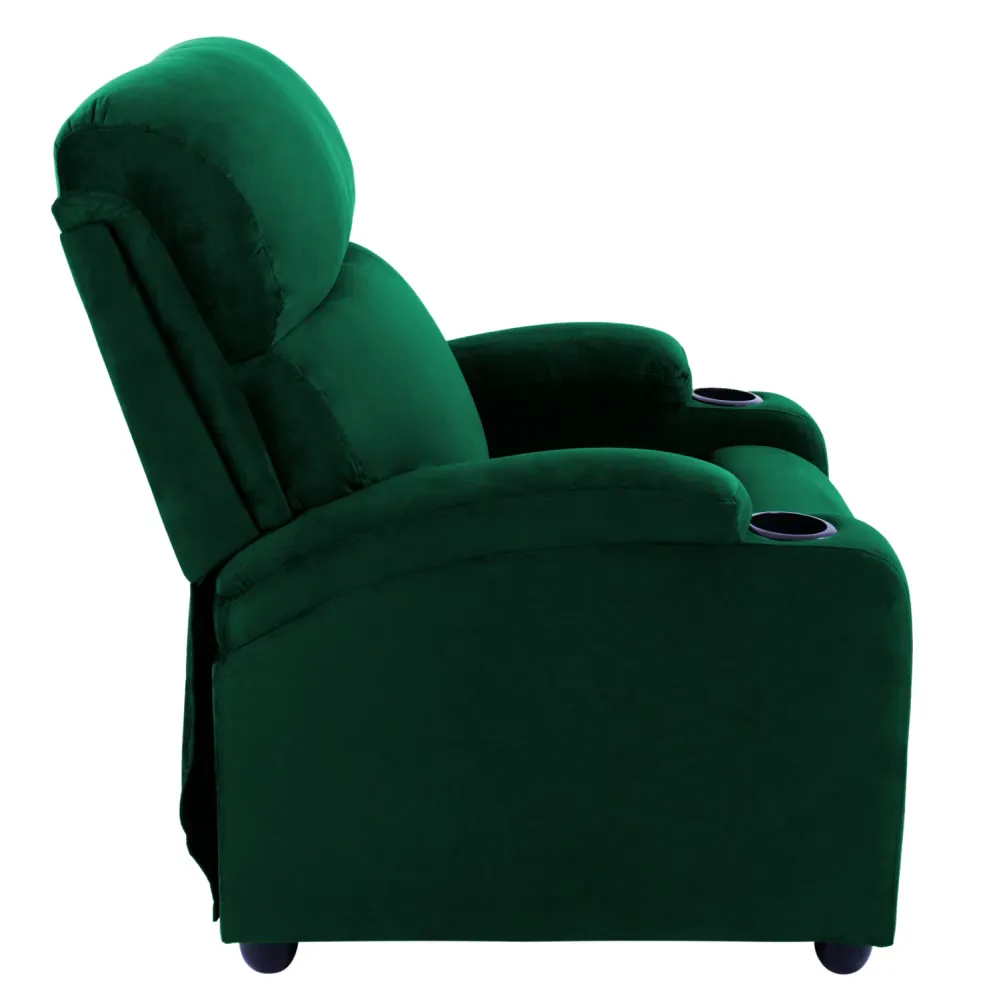 RELAX кадифено кресло кипарис с механизъм 80x92x102h см.