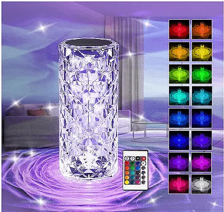 Кристална RGB лампа 6 вида яркост, Вградена батерия 2000mAh