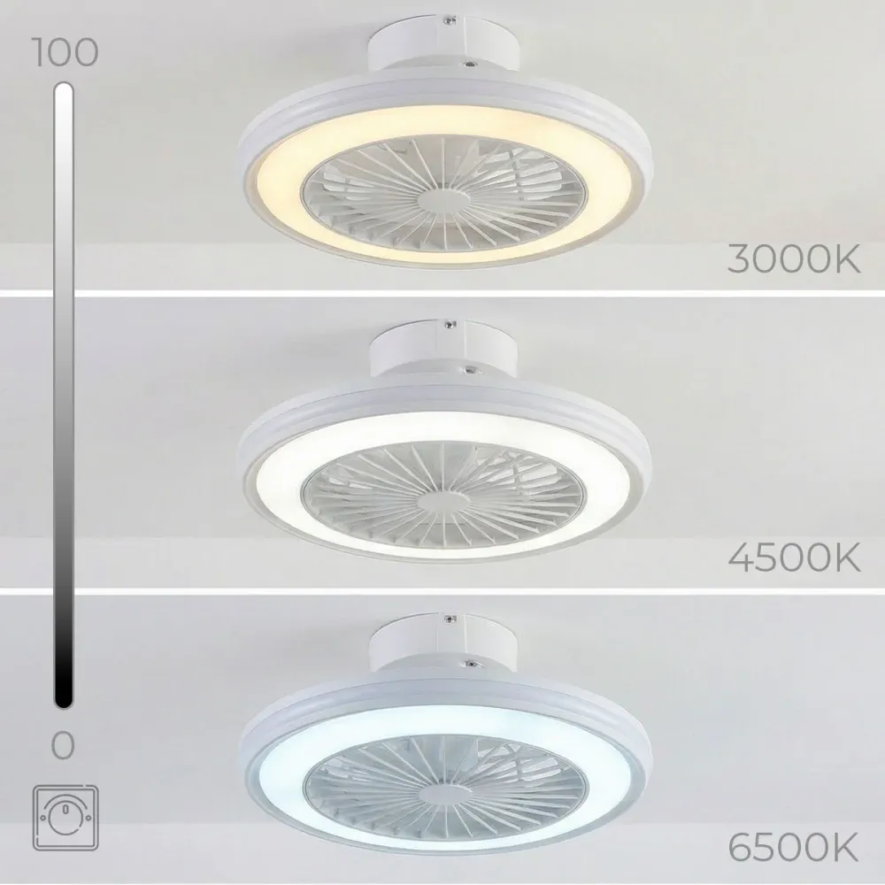 Таванен вентилатор с RGB LED осветление, скрити перки и дистанционно управление Nexory InnovaGoods