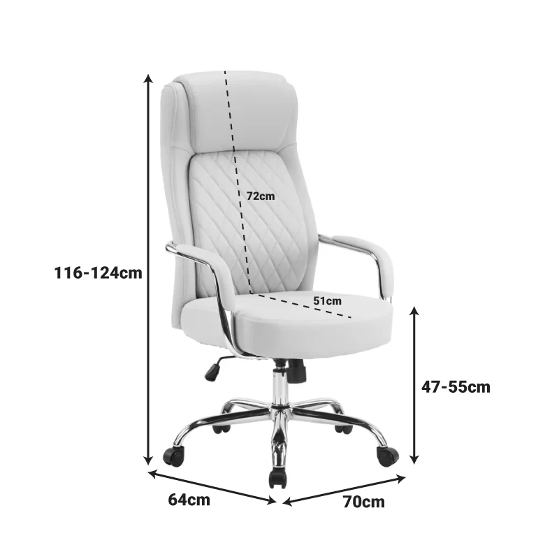 Мениджърски офис стол Rianda бежов pu 70x6x116-124см