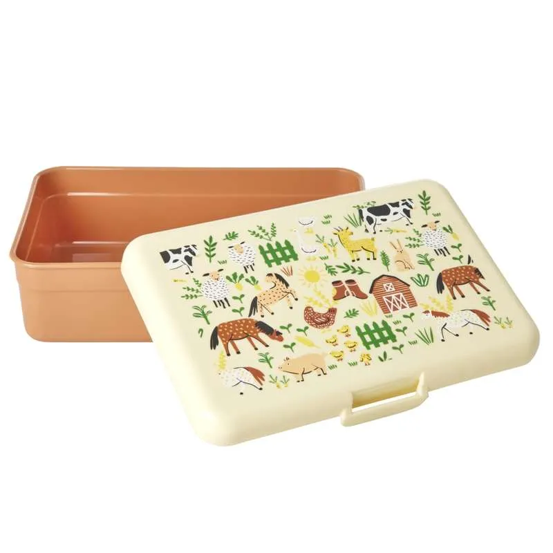 RICE Кутия за обяд с 1 отделение - голяма - Farm Totable - Brun