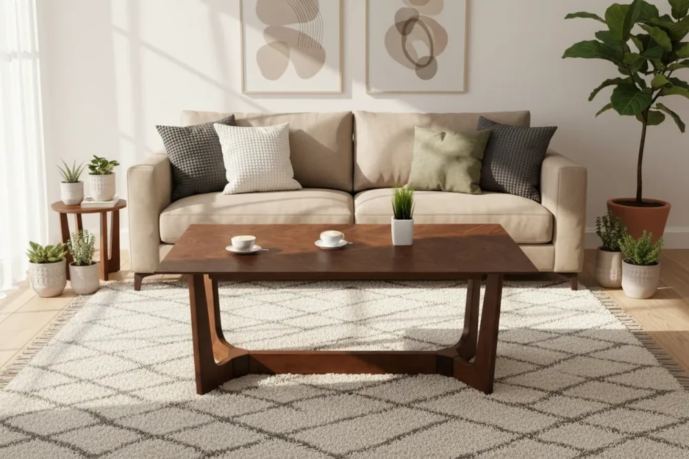 Холна маса RIMER орех цвят 120X60x45см