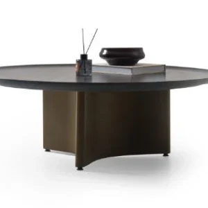 Холна маса «Riva Round» с естествен фурнир, размер 100х33х100см