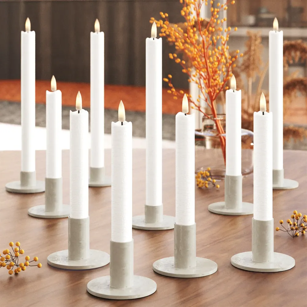 Пакет Romantik LED Crown Light - Бяло - 6 броя 15 см | 4 броя 24 см