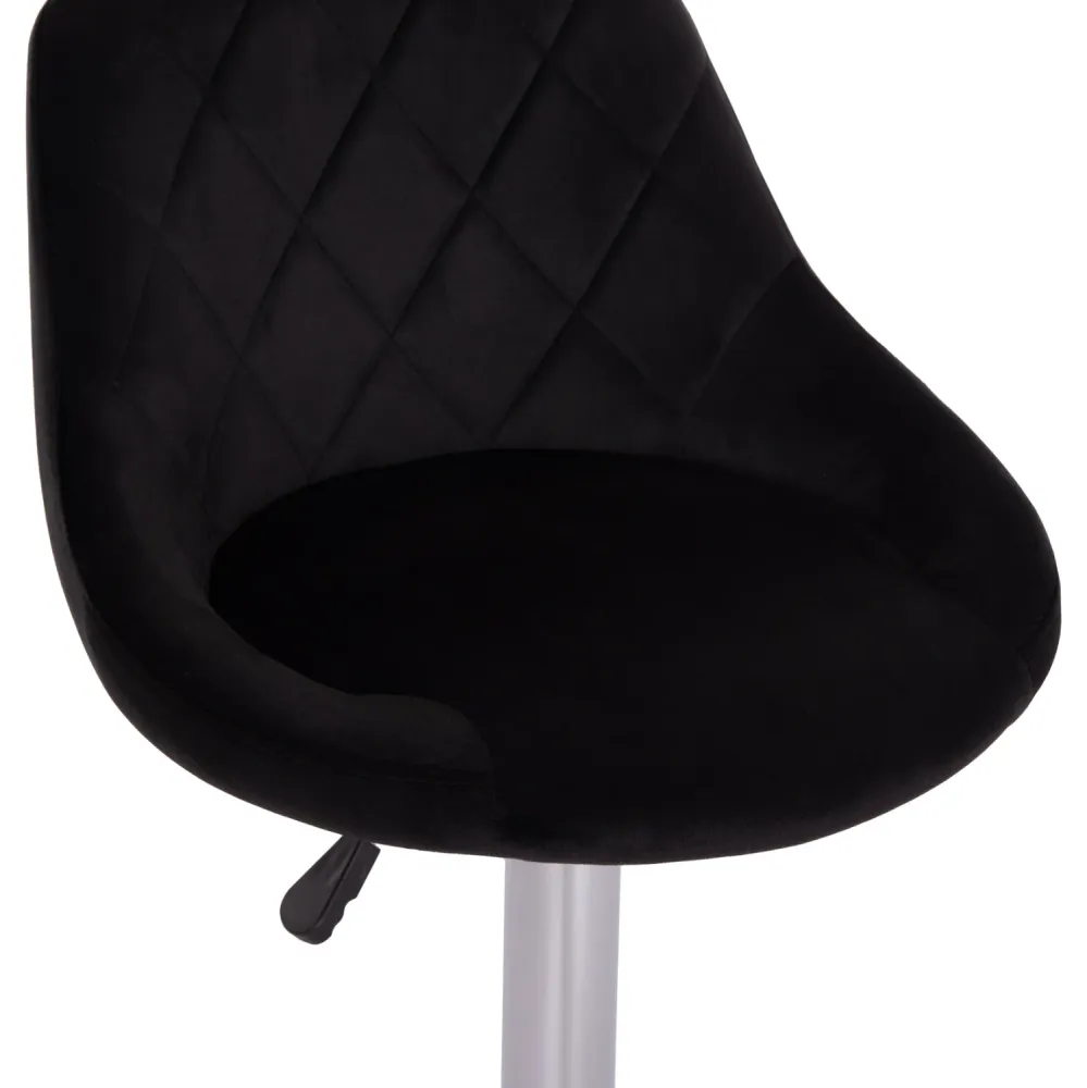 Бар стол ROSE КГ204.44 с хромиран амортисьор и черно кадифе 48x45x105см.