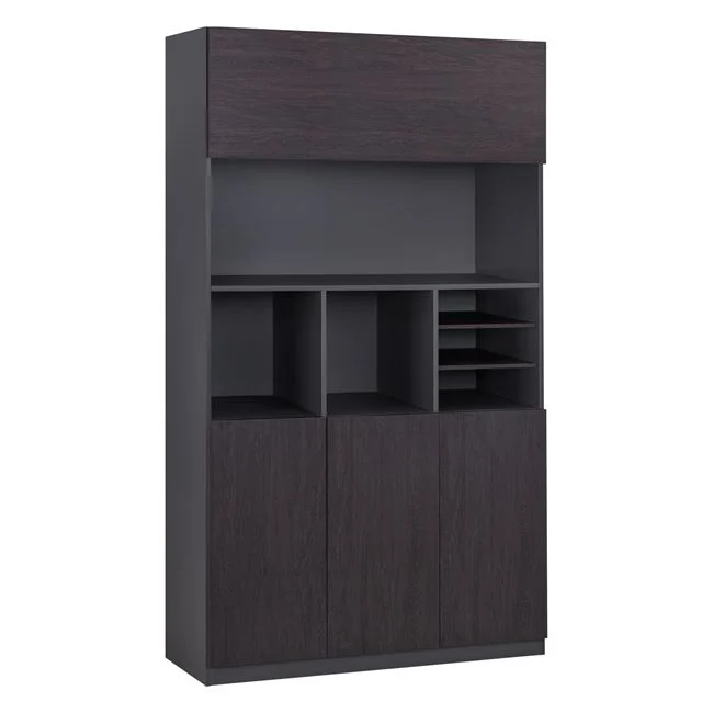 Библиотека ROSEWOOD 120х200 -цвят венге-сив