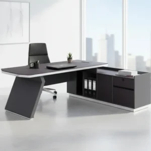 Бюро професинално ROSEWOOD 220x180 - десен ъгъл цвят венге-сив