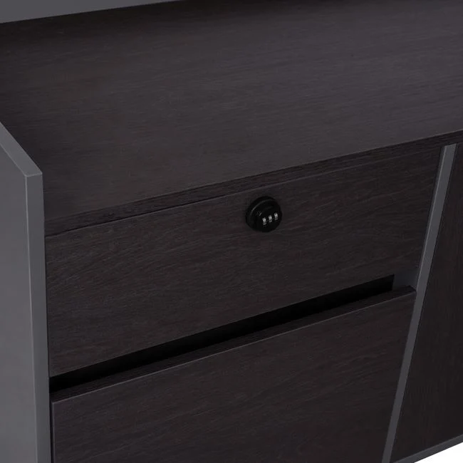 Офис бюро ROSEWOOD сив цвят 220X180X76см