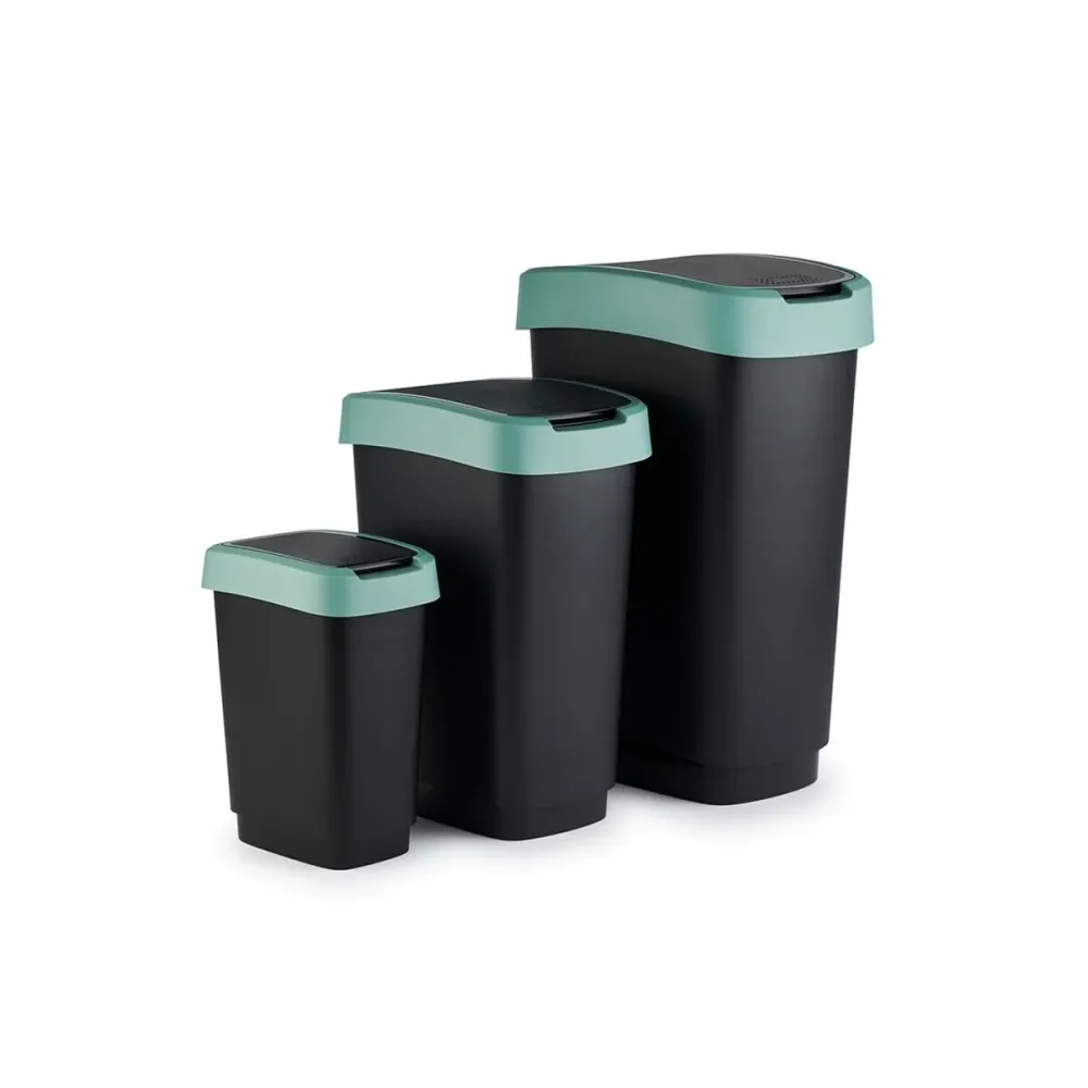 Кошче за боклук Rotho Twist Green Зелен Пластмаса 25 L
