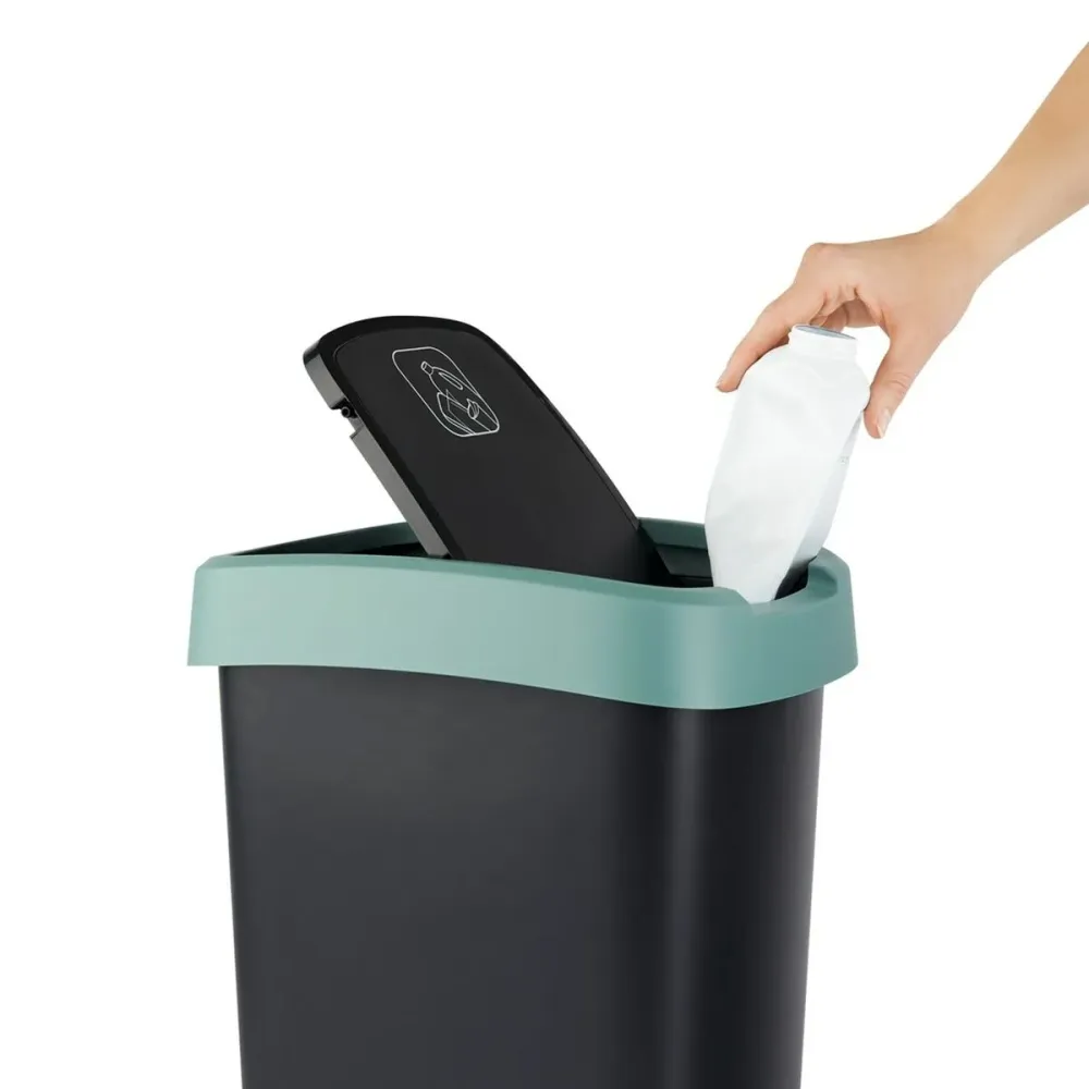 Кошче за боклук Rotho Twist Green Зелен Пластмаса 10 L