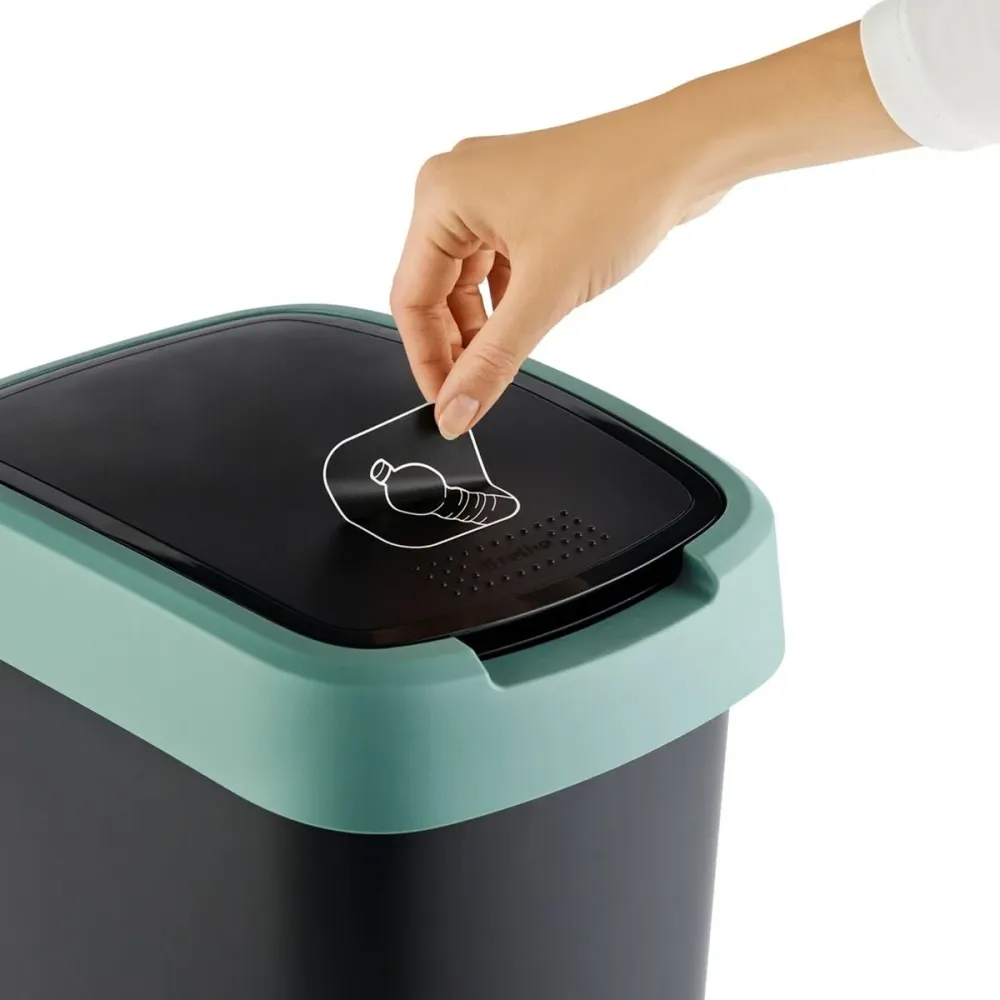 Кошче за боклук Rotho Twist Green Зелен Пластмаса 10 L