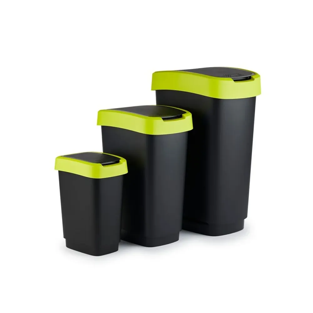 Кошче за боклук Rotho Twist Lime Пластмаса 50 L