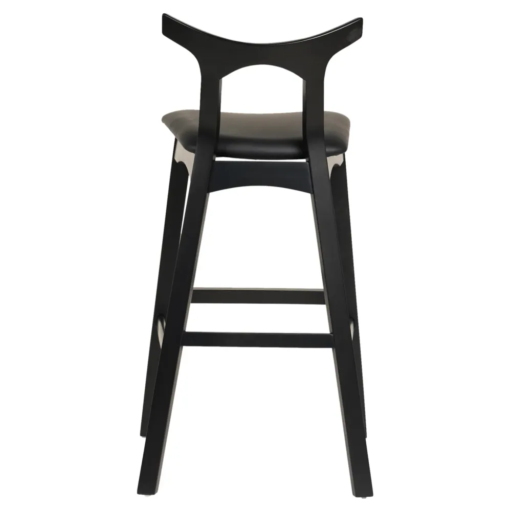 Бар стол RUBBER черен цвят 49x53x99,5