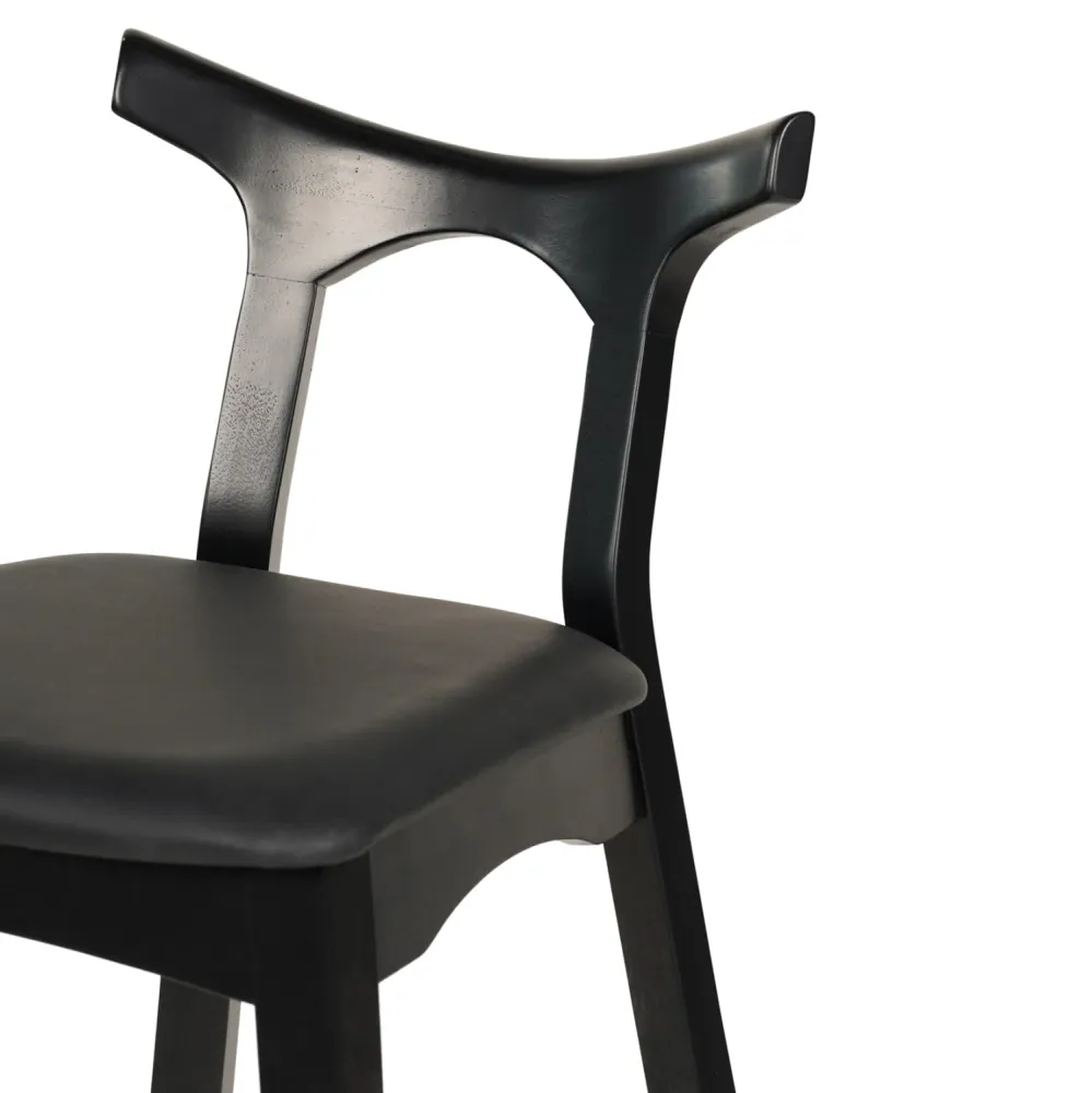 Бар стол RUBBER черен цвят 49x53x99,5