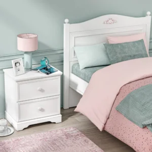 Нощно шкафче «Rustic White» + две чекмеджета, размер 53х58х38см