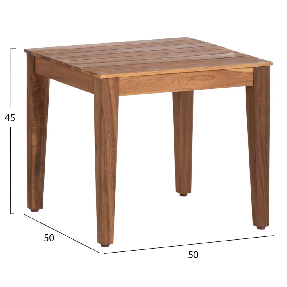 Холна маса RUTH -натурал 50x50x45 акациево дърво