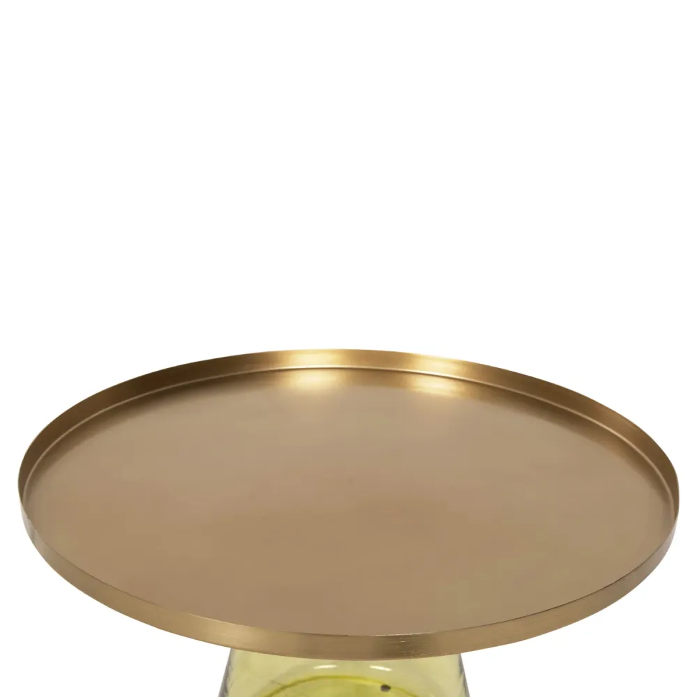 Холна маса SCAL цвят жълт-златист Φ76x43.5Hcм