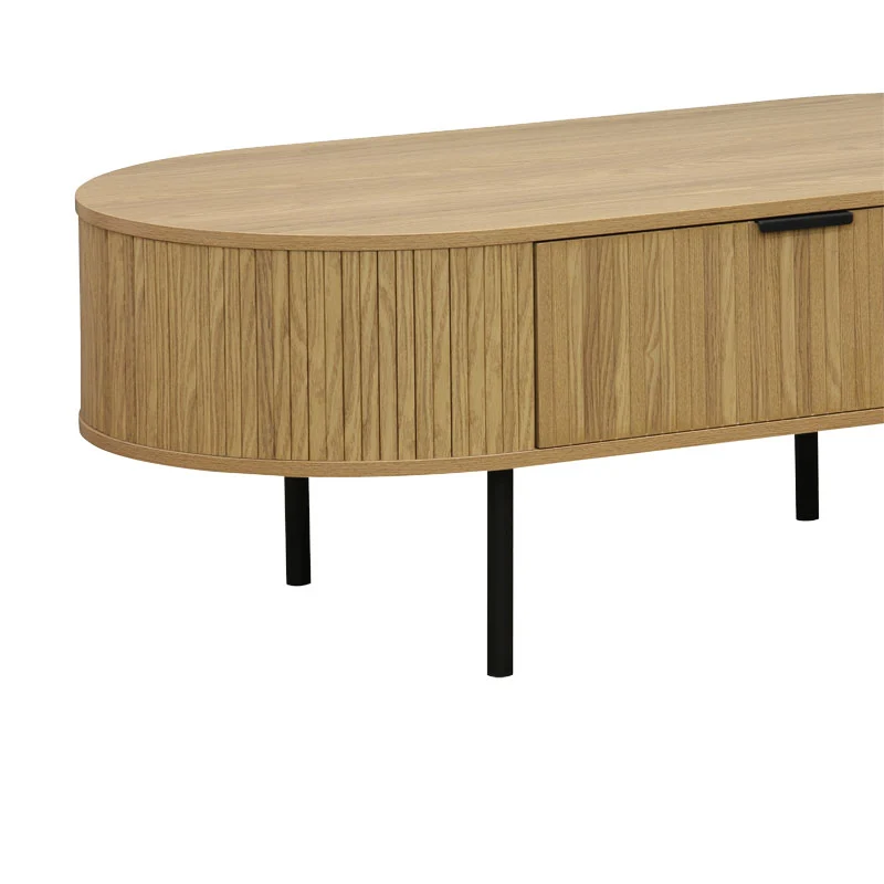 Холна маса SCANDI МДФ натурален с метални крака 118x60x44см