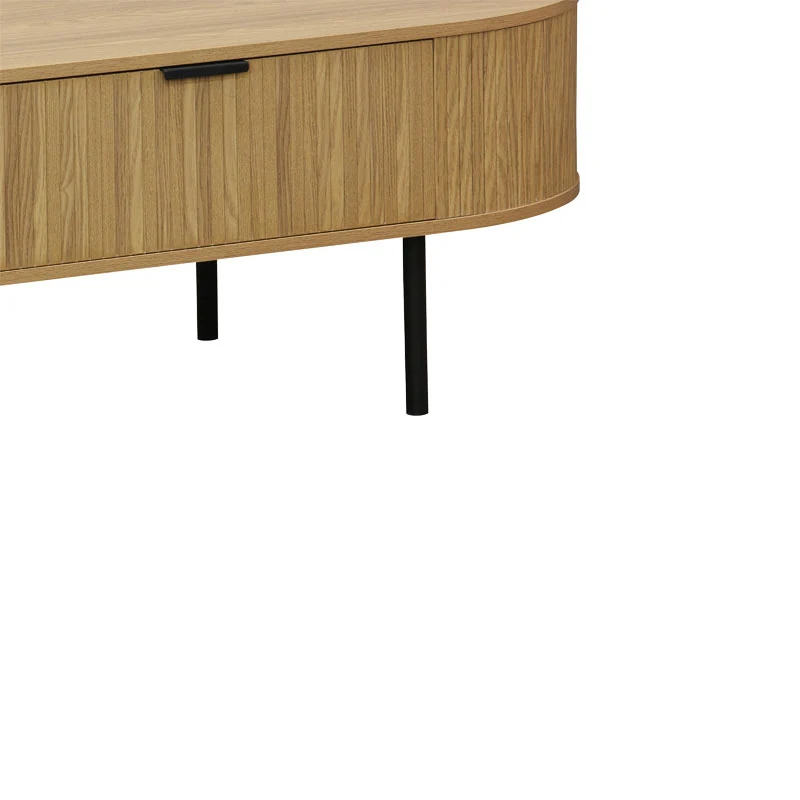 Холна маса SCANDI МДФ натурален с метални крака 118x60x44см
