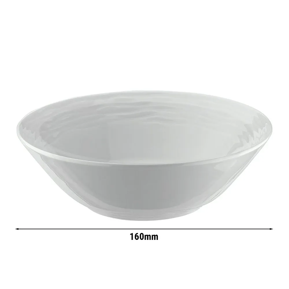 (12 бр.) Купа за десерт/салата - SEA WAVE - Порцелан - 500ml - Ø 160mm - Бяло