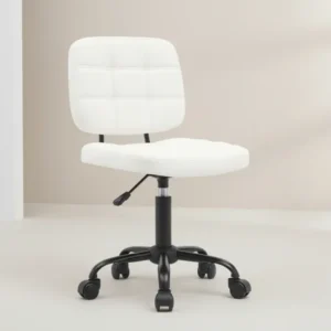 Офис стол Sedia pu бял 50x50x75-85см
