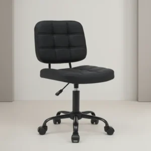 Офис стол Sedia pu черен 50x50x75-85см