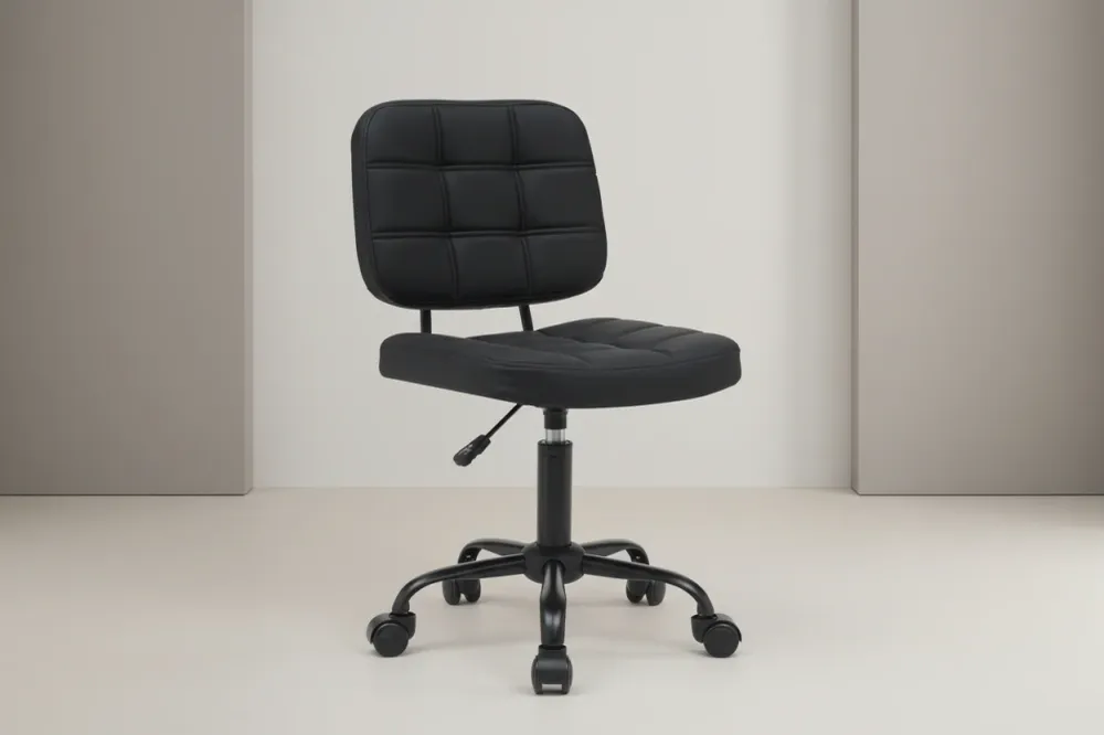 Офис стол Sedia pu черен 50x50x75-85см