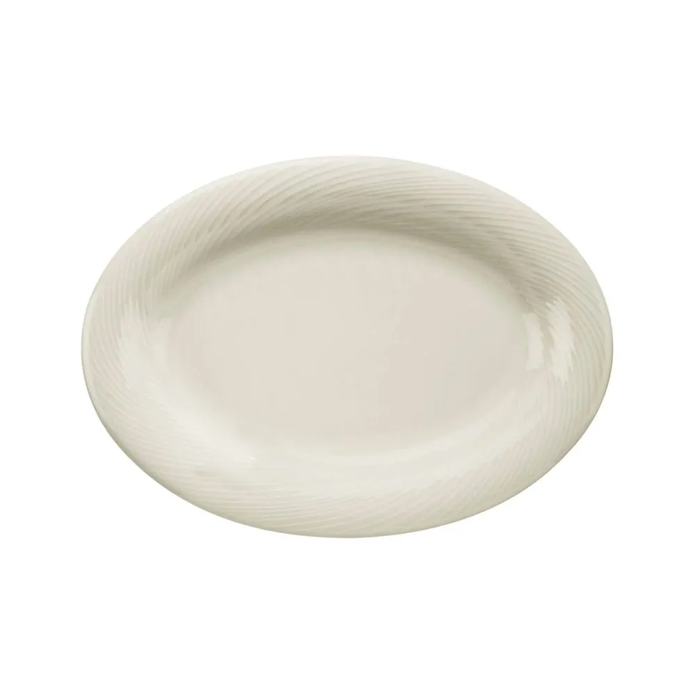 (12 бр.) SEMPRE - Овална чиния - Порцелан - 230x230mm - Крем