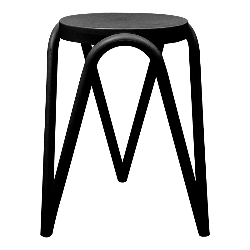 Табуретка SERZONA pp в черен цвят d27x45.5см