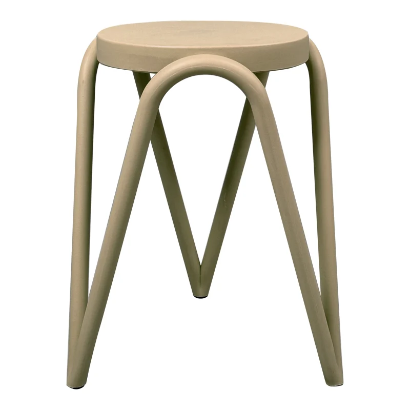 Табуретка SERZONA pp в цвят капучино d27x45.5см