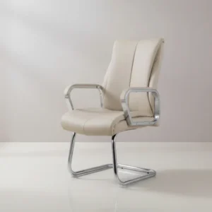 Посетителски стол SHASHI цвят екрю 59,5x72x104см