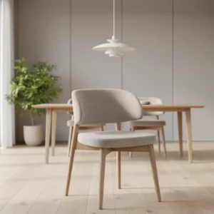 Стол SIENA от каучуково дърво в естествен цвят екрю 48x50x81см