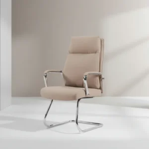 Посетителски стол Siquel I pu в цвят капучино 58x62x105см