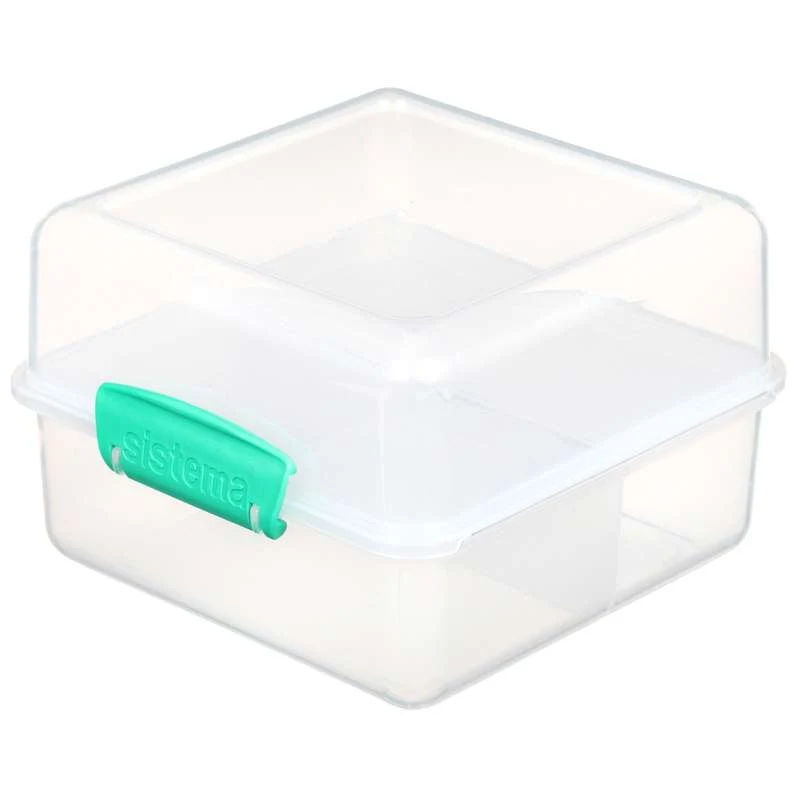 Sistema Кутия за обяд - Lunch Cube To Go - 1.4 L. - Прозрачен/Ментово син