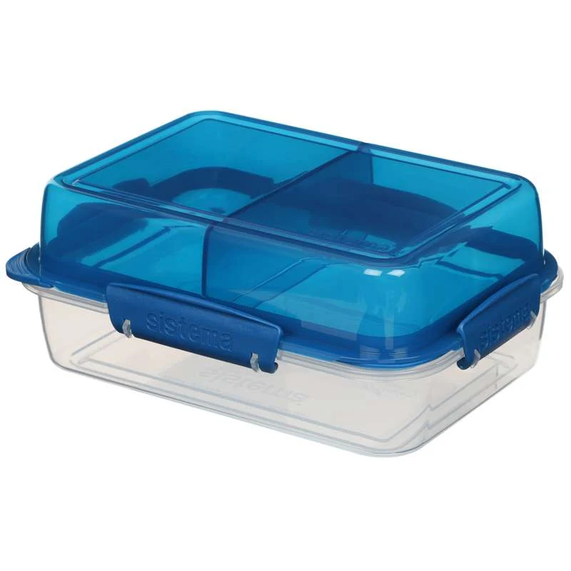 Sistema Кутия за обяд - Lunch Stack To Go Rectangle - 1.8L. - Океанско синьо