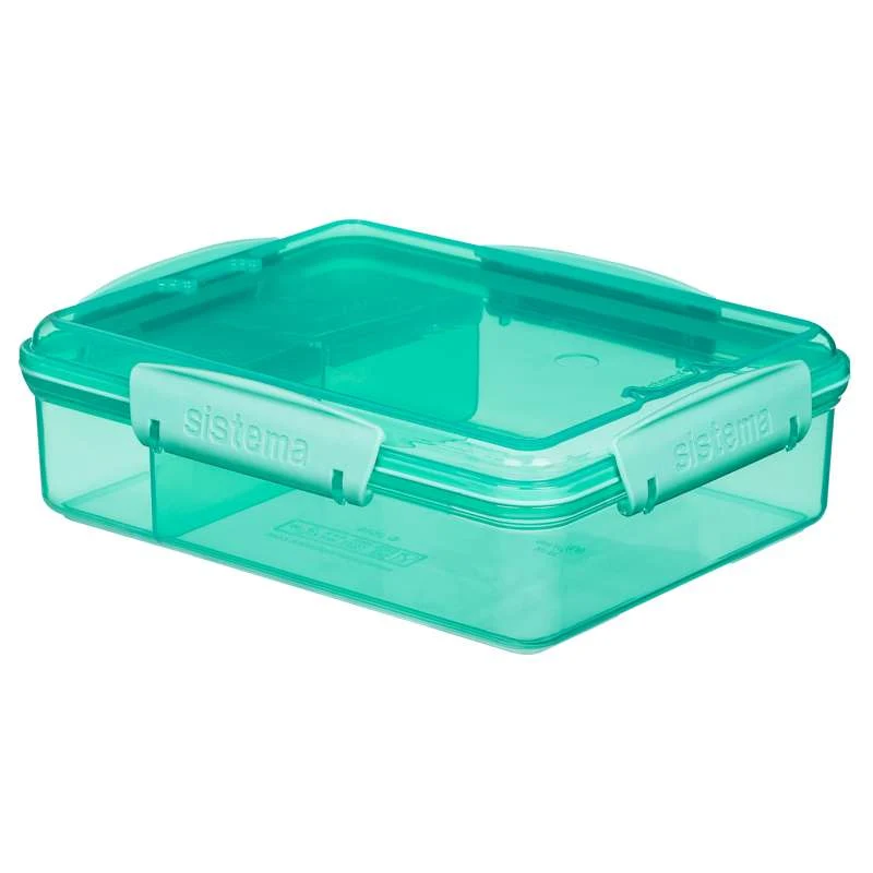 Sistema Кутия за храна - Snack Attack Duo Lunch - 975ml - Ментово син