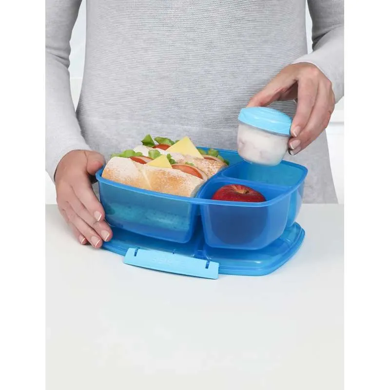 Sistema Кутия за обяд - Tripple Split Lunch - 2L - Синя