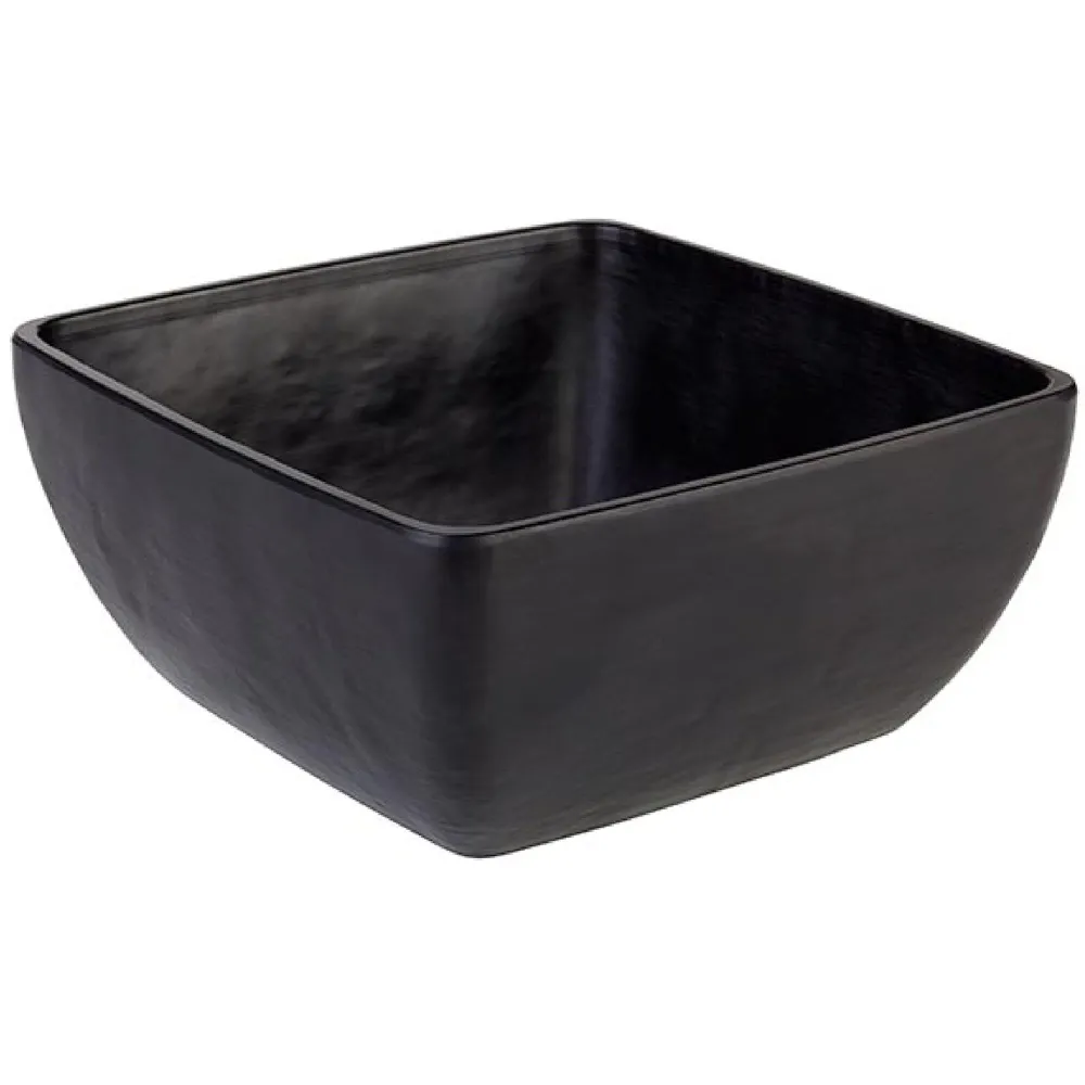 (6 бр.) Купа - SLATE - Меламин - 1.5L - правоъгълна - 190x190mm - Дълбочина: 90mm - Черно