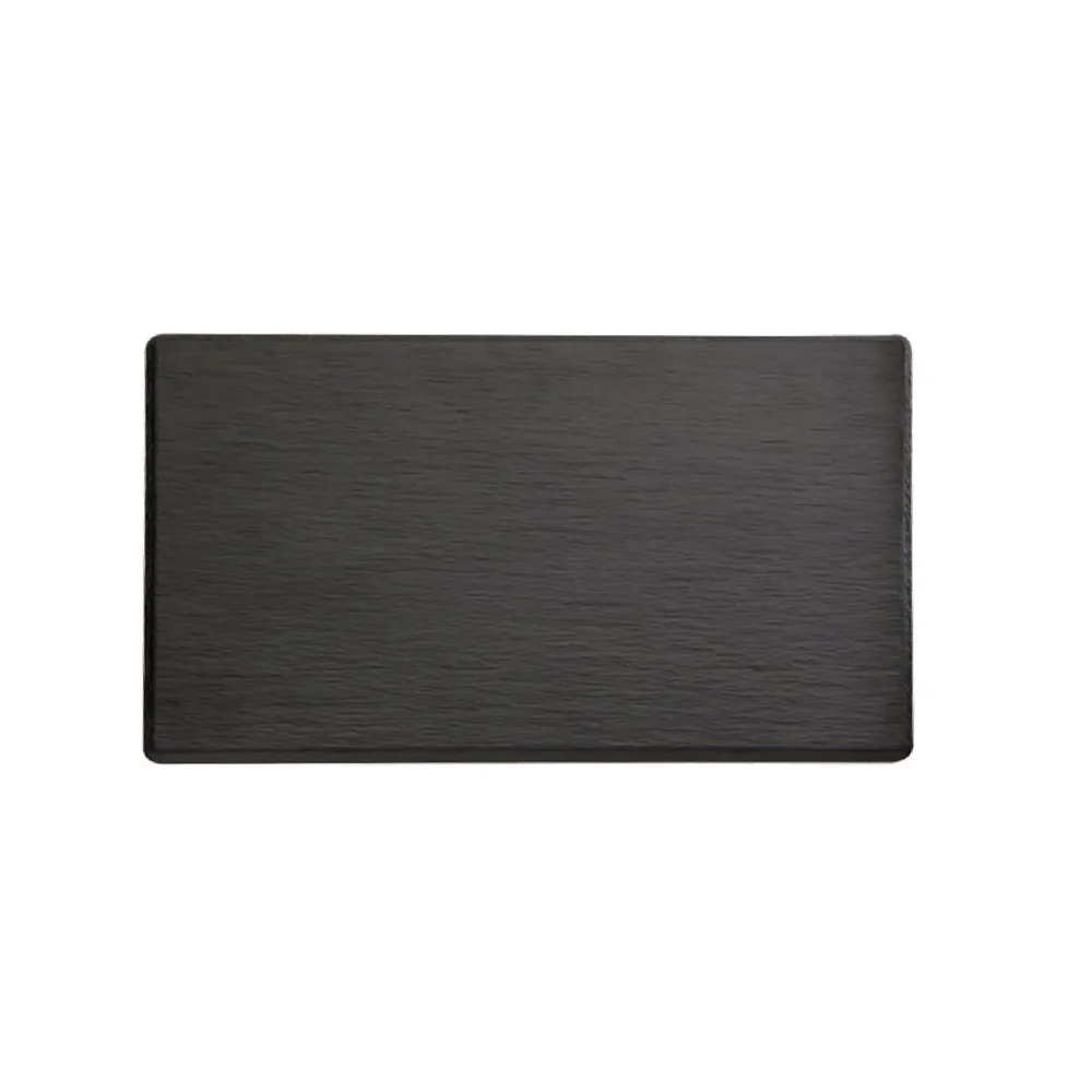 (6 бр.) Меламиново плато GN 1/4 - SLATE - Меламин - 265x162mm - Височина: 12mm - Черен