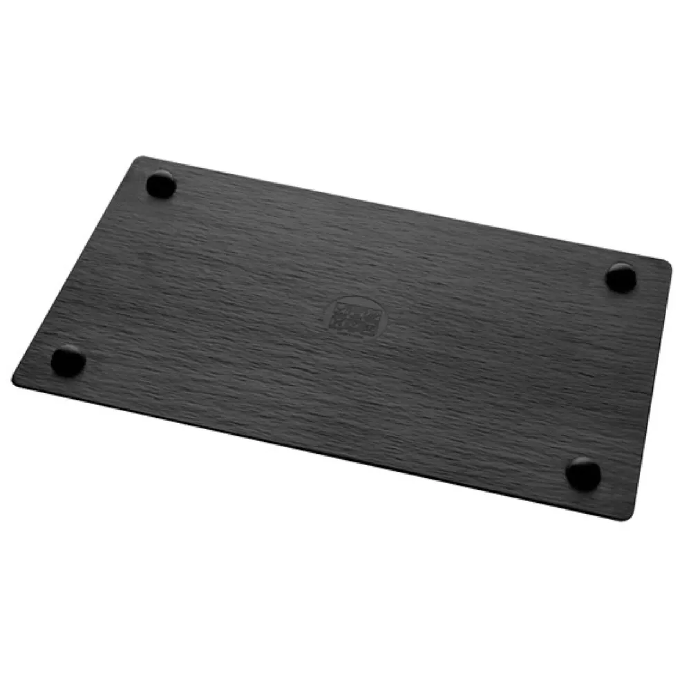 (6 бр.) Меламиново плато GN 1/4 - SLATE - Меламин - 265x162mm - Височина: 12mm - Черен