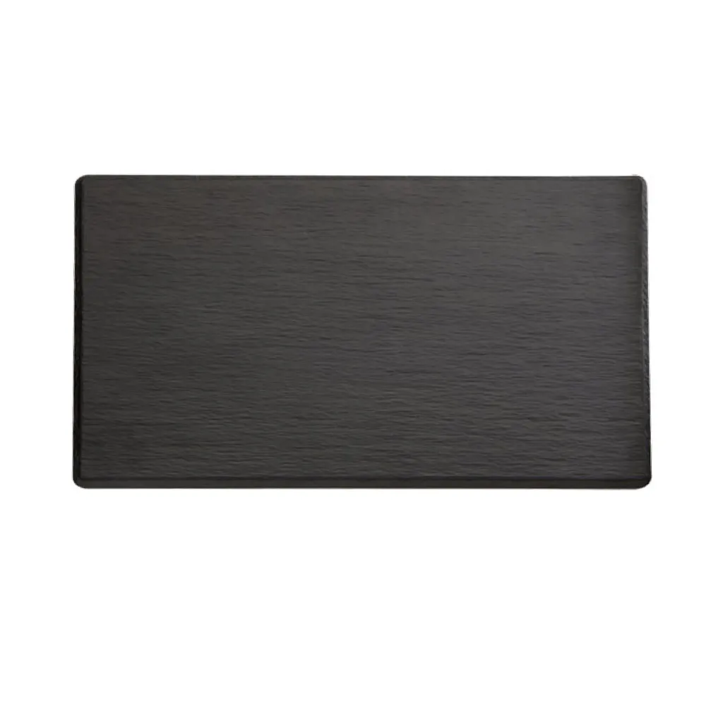 (6 бр.) Меламиново плато GN 1/2 - SLATE - Меламин - 325x265mm - Височина: 12mm - Черен