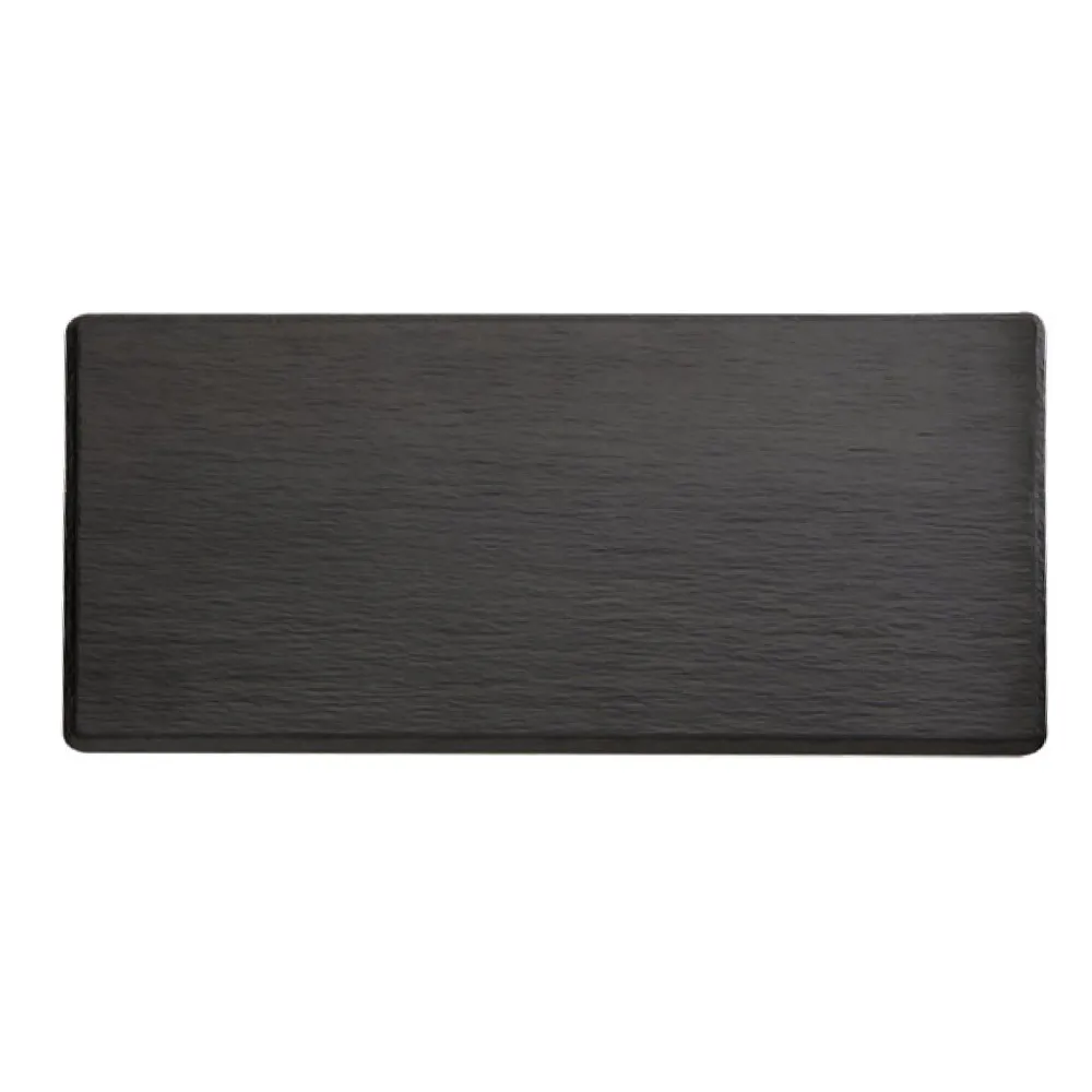 (6 бр.) Меламиново плато GN 2/4 - SLATE - Меламин - 530x162mm - Височина: 12mm - Черен