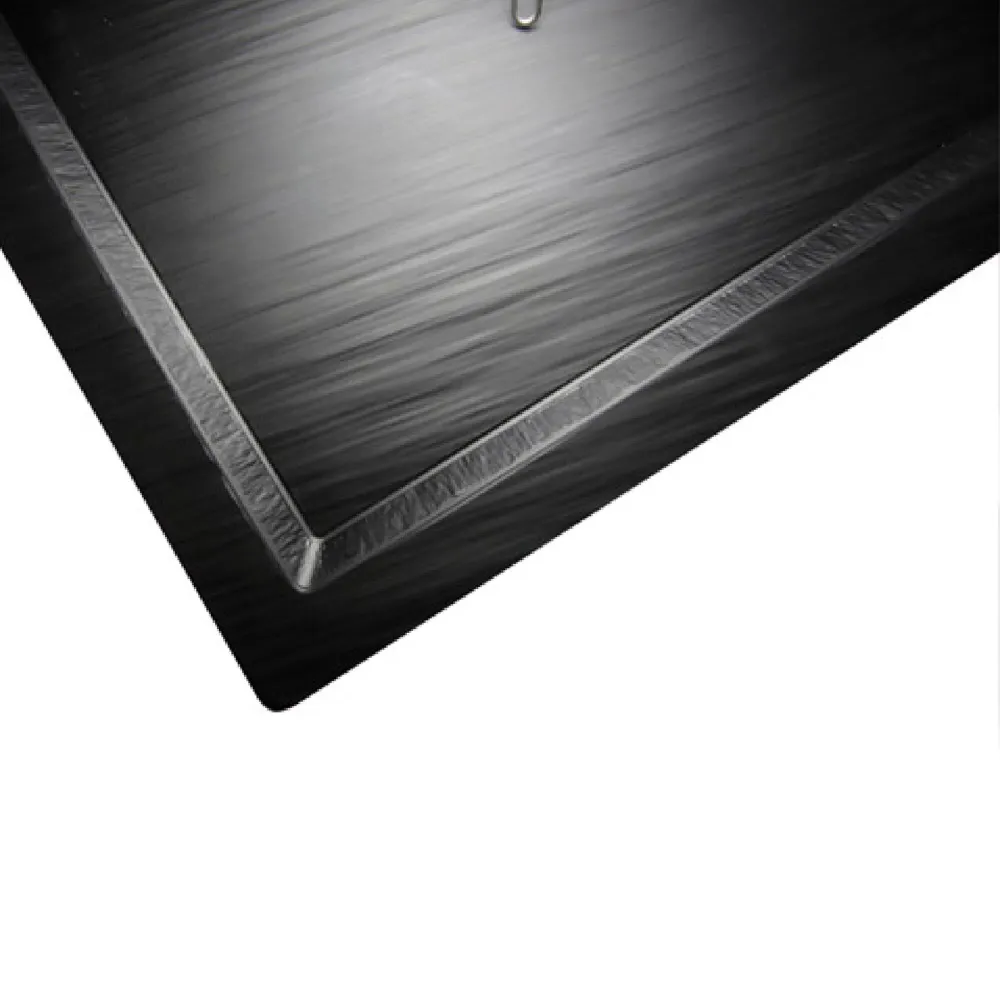 (6 бр.) Меламиново плато GN 1/1 - SLATE - Меламин - 530x325mm - Височина: 15mm - Черен