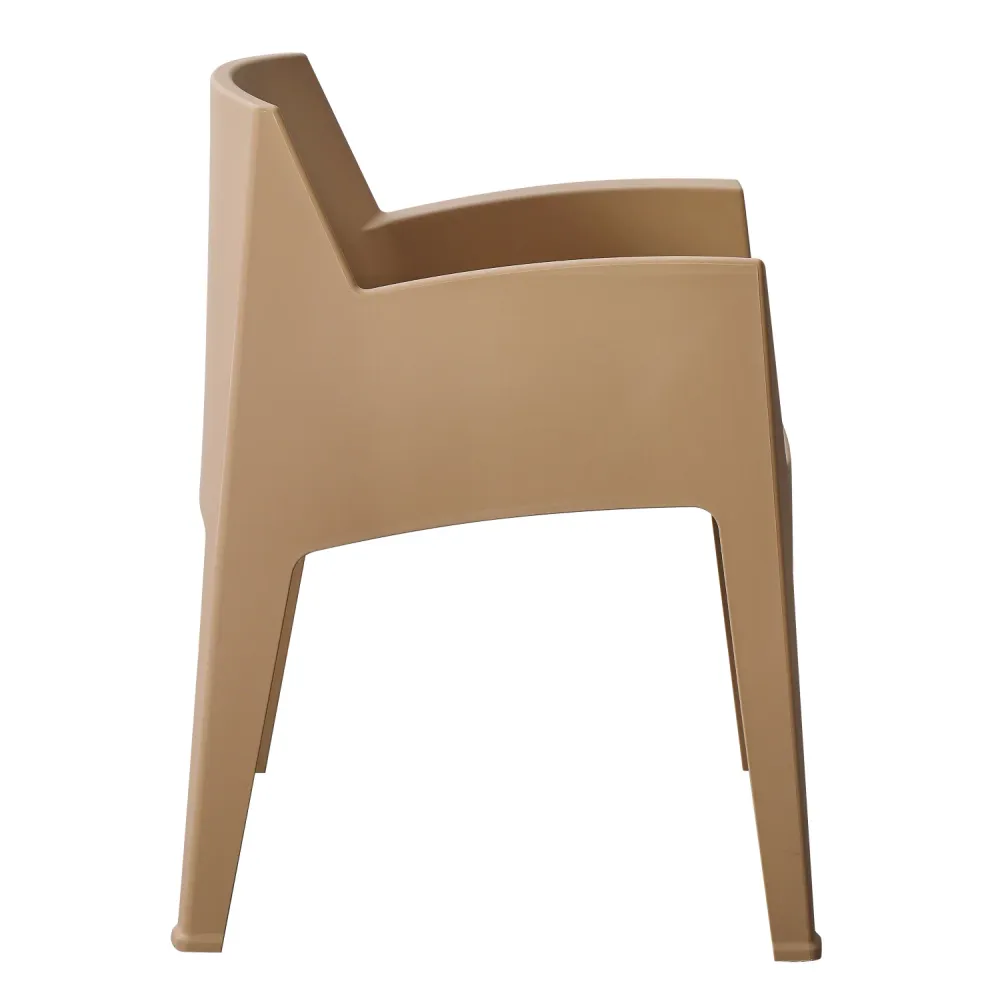 Полипропиленов стол SLEEK капучино 57x56x82.5см.
