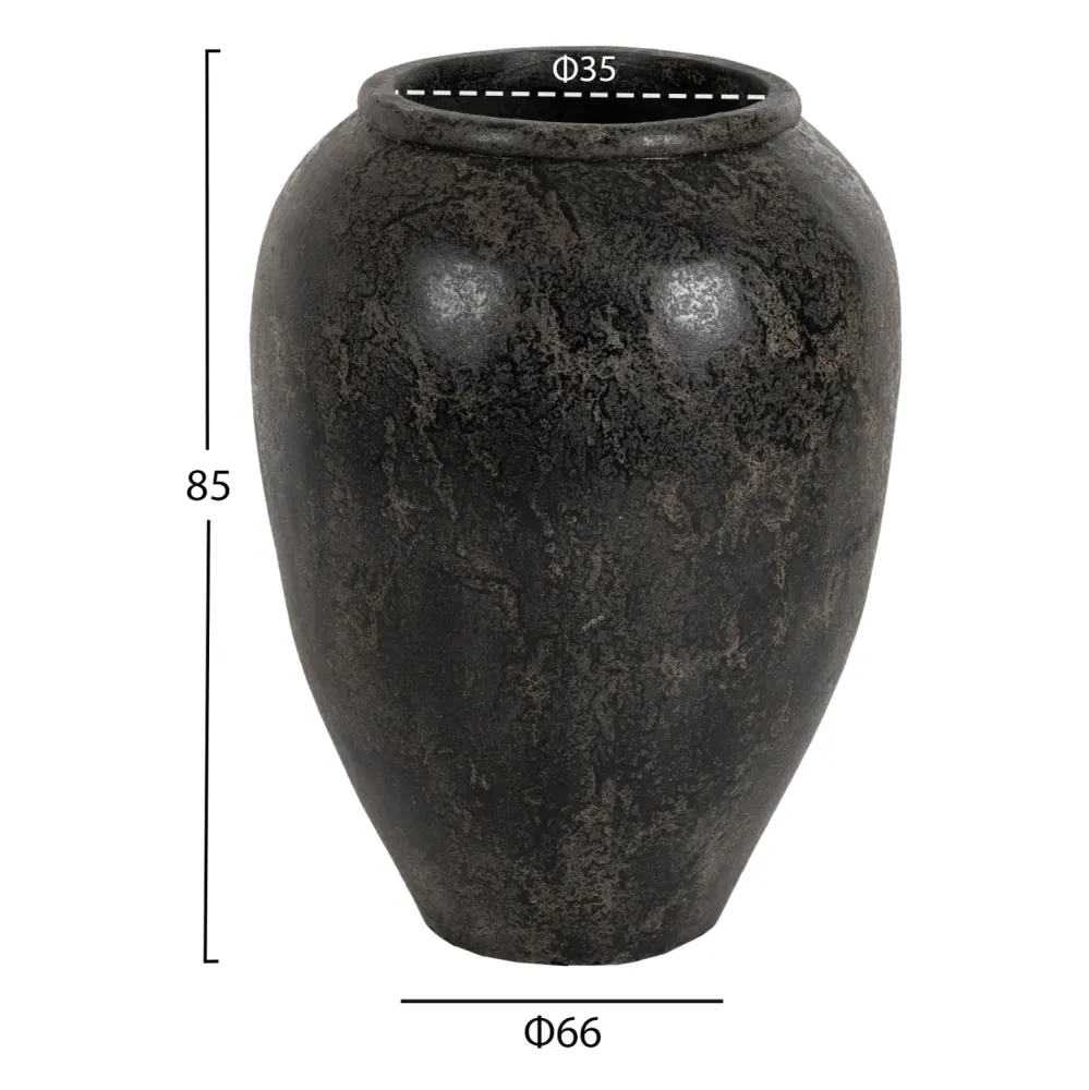 Ваза SPARTA ф66 -черен цвят Φ66x85