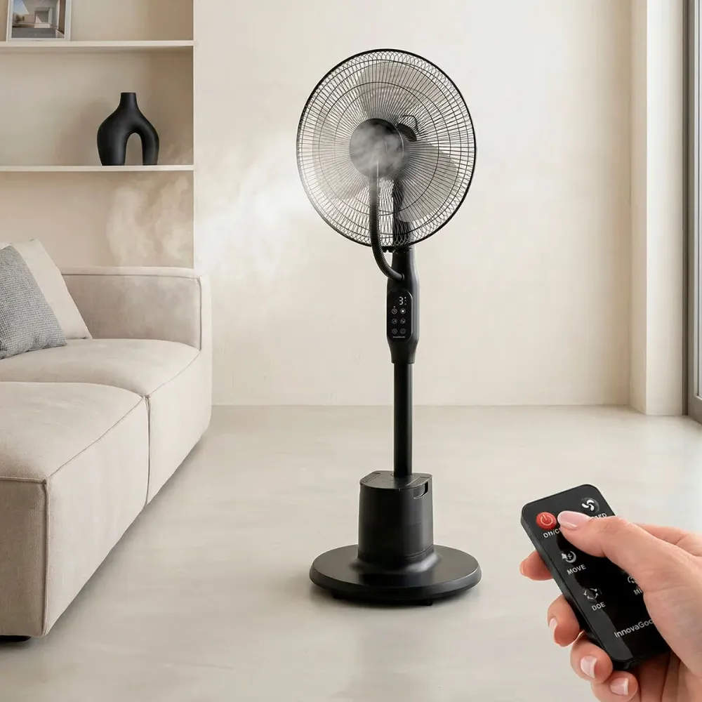 Вентилатор пулверизатор с крака с дистанционно управление Sprair InnovaGoods