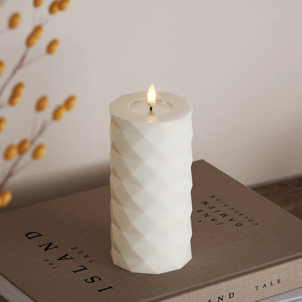 Square LED блокови светлини Ø 7.5 x 15 cm Бяло