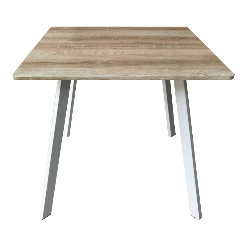 Маса SQUARO sonoma mdf с бели метални крака 80x80x75см